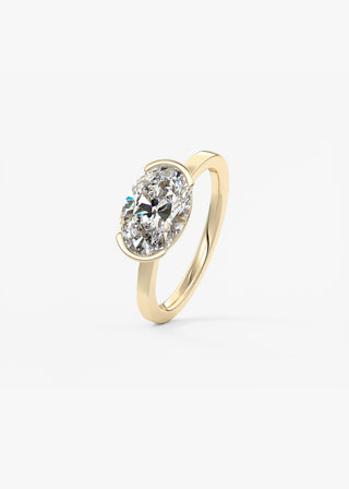 Oval Solitaire With Raised Basket Gallery Lab Grown Diamond Engagement Ring