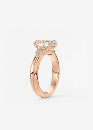 Oval Solitaire With Raised Basket Gallery Lab Grown Diamond Engagement Ring
