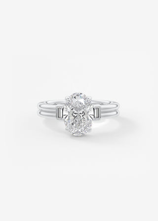 Oval Solitaire With Raised Basket Gallery Lab Grown Diamond Engagement Ring