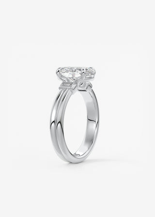 Oval Solitaire With Raised Basket Gallery Lab Grown Diamond Engagement Ring