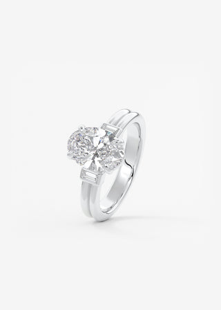 Oval Solitaire With Raised Basket Gallery Lab Grown Diamond Engagement Ring