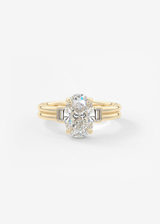 Oval Solitaire With Raised Basket Gallery Lab Grown Diamond Engagement Ring