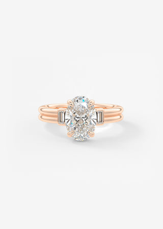 Oval Solitaire With Raised Basket Gallery Lab Grown Diamond Engagement Ring