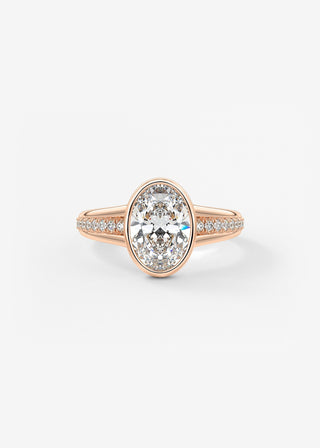 Oval Solitaire With Raised Basket Gallery Lab Grown Diamond Engagement Ring