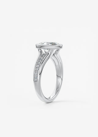 Oval Solitaire With Raised Basket Gallery Lab Grown Diamond Engagement Ring