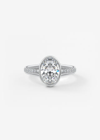 Oval Solitaire With Raised Basket Gallery Lab Grown Diamond Engagement Ring