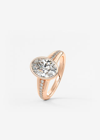 Oval Solitaire With Raised Basket Gallery Lab Grown Diamond Engagement Ring