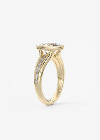 Oval Solitaire With Raised Basket Gallery Lab Grown Diamond Engagement Ring