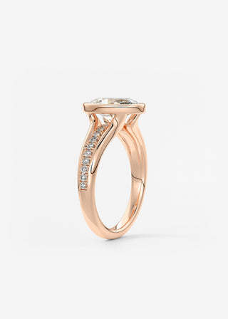 Oval Solitaire With Raised Basket Gallery Lab Grown Diamond Engagement Ring