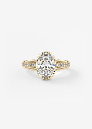 Oval Solitaire With Raised Basket Gallery Lab Grown Diamond Engagement Ring
