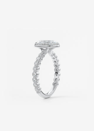 Oval Solitaire With Raised Basket Gallery Lab Grown Diamond Engagement Ring