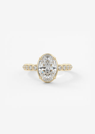 Oval Solitaire With Raised Basket Gallery Lab Grown Diamond Engagement Ring