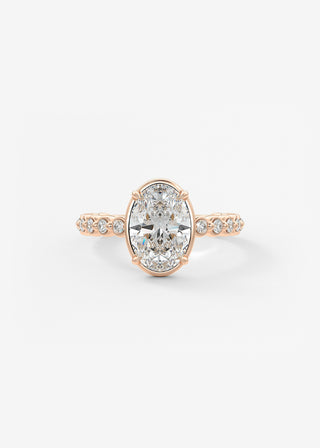 Oval Solitaire With Raised Basket Gallery Lab Grown Diamond Engagement Ring