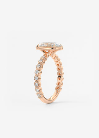 Oval Solitaire With Raised Basket Gallery Lab Grown Diamond Engagement Ring