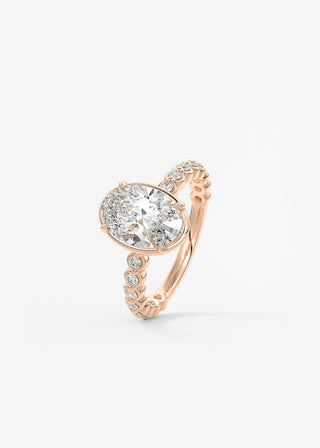 Oval Solitaire With Raised Basket Gallery Lab Grown Diamond Engagement Ring