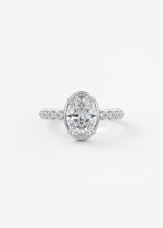 Oval Solitaire With Raised Basket Gallery Lab Grown Diamond Engagement Ring