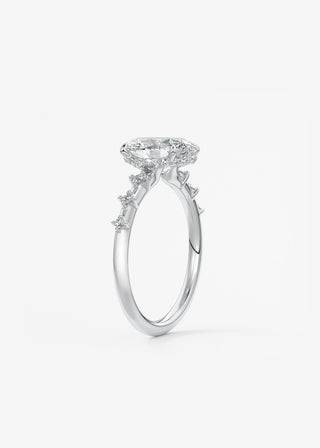 Oval Solitaire With Raised Basket Gallery Lab Grown Diamond Engagement Ring