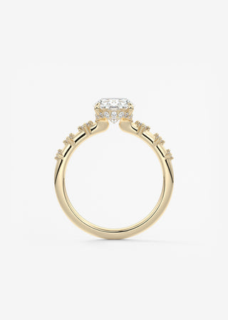 Oval Solitaire With Raised Basket Gallery Lab Grown Diamond Engagement Ring