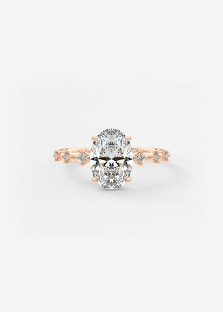 Oval Solitaire With Raised Basket Gallery Lab Grown Diamond Engagement Ring
