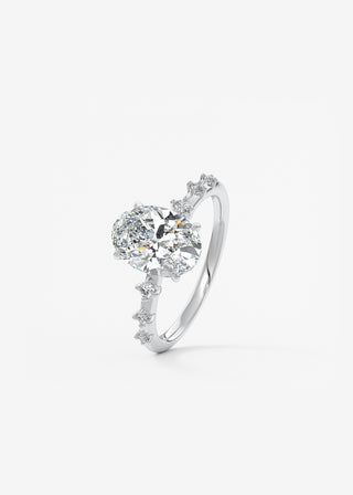 Oval Solitaire With Raised Basket Gallery Lab Grown Diamond Engagement Ring