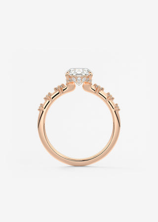 Oval Solitaire With Raised Basket Gallery Lab Grown Diamond Engagement Ring