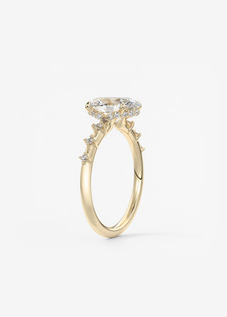 Oval Solitaire With Raised Basket Gallery Lab Grown Diamond Engagement Ring