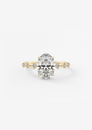 Oval Solitaire With Raised Basket Gallery Lab Grown Diamond Engagement Ring