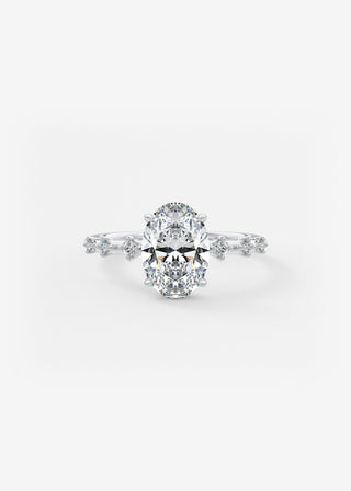 Oval Solitaire With Raised Basket Gallery Lab Grown Diamond Engagement Ring