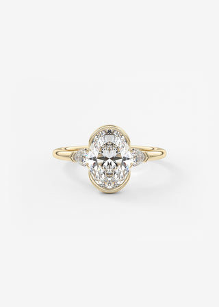 Oval Solitaire With Raised Basket Gallery Lab Grown Diamond Engagement Ring
