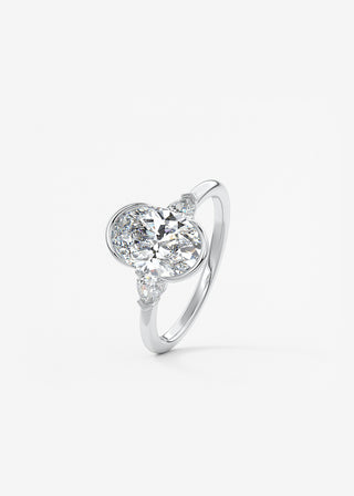 Oval Solitaire With Raised Basket Gallery Lab Grown Diamond Engagement Ring