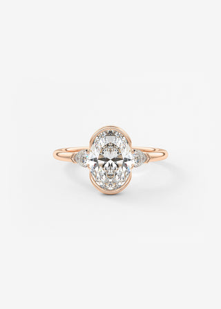 Oval Solitaire With Raised Basket Gallery Lab Grown Diamond Engagement Ring