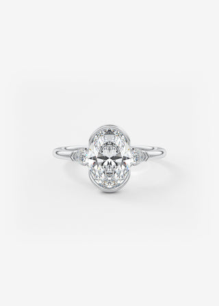 Oval Solitaire With Raised Basket Gallery Lab Grown Diamond Engagement Ring