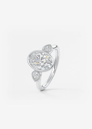 Oval Solitaire With Raised Basket Gallery Lab Grown Diamond Engagement Ring