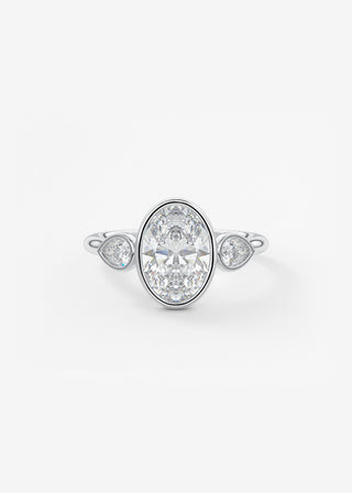 Oval Solitaire With Raised Basket Gallery Lab Grown Diamond Engagement Ring