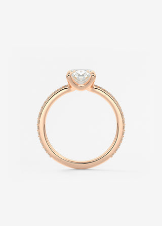 Oval Solitaire With Raised Basket Gallery Lab Grown Diamond Engagement Ring