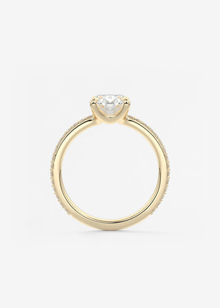 Oval Solitaire With Raised Basket Gallery Lab Grown Diamond Engagement Ring