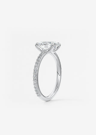 Oval Solitaire With Raised Basket Gallery Lab Grown Diamond Engagement Ring