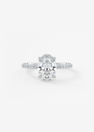 Oval Solitaire With Raised Basket Gallery Lab Grown Diamond Engagement Ring