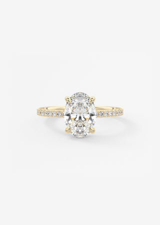 Oval Solitaire With Raised Basket Gallery Lab Grown Diamond Engagement Ring