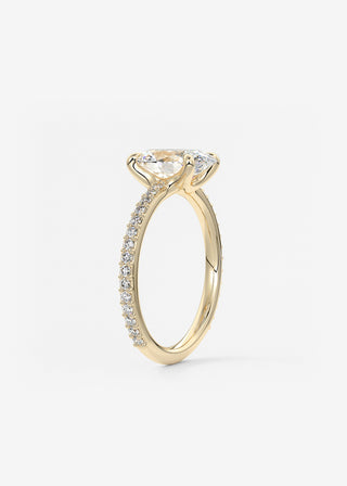 Oval Solitaire With Raised Basket Gallery Lab Grown Diamond Engagement Ring