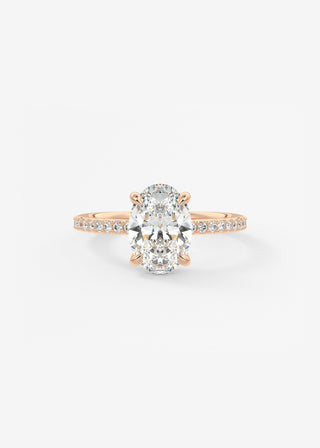 Oval Solitaire With Raised Basket Gallery Lab Grown Diamond Engagement Ring
