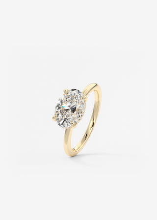 Oval Solitaire With Raised Basket Gallery Lab Grown Diamond Engagement Ring