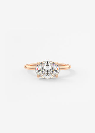 Oval Solitaire With Raised Basket Gallery Lab Grown Diamond Engagement Ring