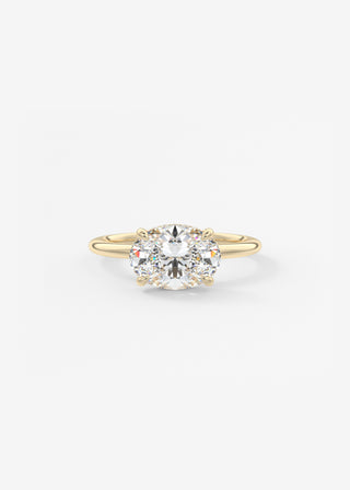 Oval Solitaire With Raised Basket Gallery Lab Grown Diamond Engagement Ring
