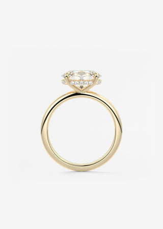 Oval Solitaire With Raised Basket Gallery Lab Grown Diamond Engagement Ring