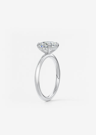 Oval Solitaire With Raised Basket Gallery Lab Grown Diamond Engagement Ring
