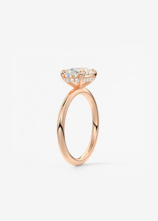 Oval Solitaire With Raised Basket Gallery Lab Grown Diamond Engagement Ring