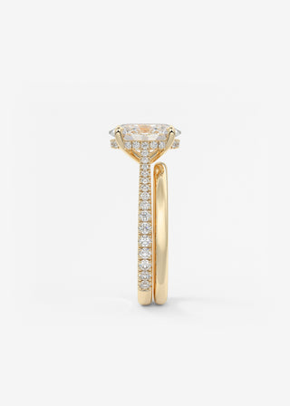 Oval Solitaire With Raised Basket Gallery Lab Grown Diamond Engagement Ring