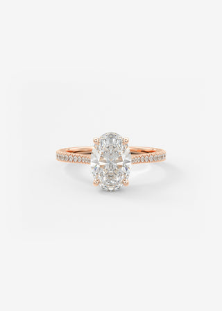 Oval Solitaire With Raised Basket Gallery Lab Grown Diamond Engagement Ring