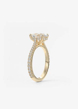 Oval Solitaire With Raised Basket Gallery Lab Grown Diamond Engagement Ring